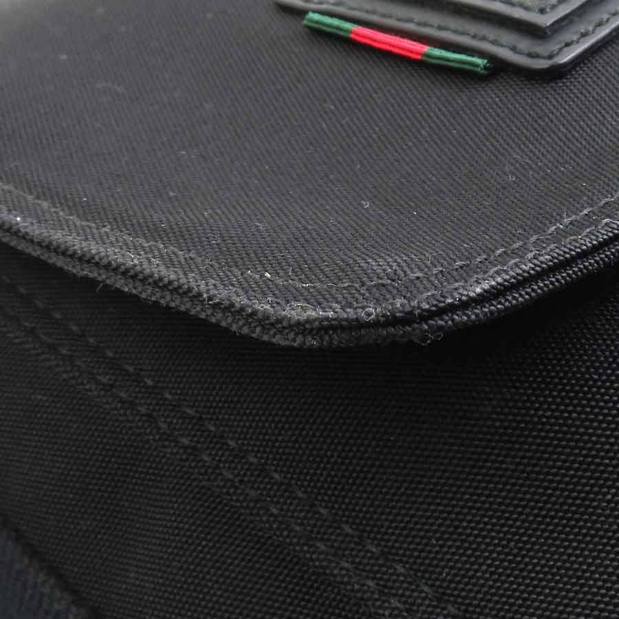 GUCCI（グッチ） ショルダーバッグ ナイロン/レザー ブラック