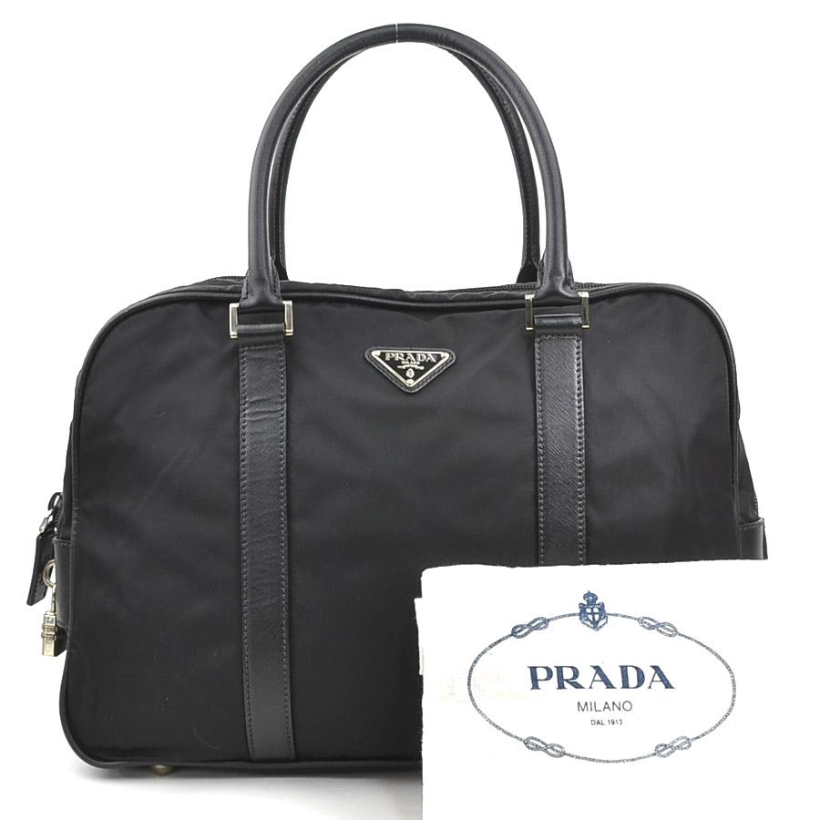 【美品】PRADA ナイロン ビジネスバッグ ハンドバッグ トートバッグ 黒色 PRADA（プラダ） PRADAロゴ ナイロン トートバッグ ハンドバッグ ネロ