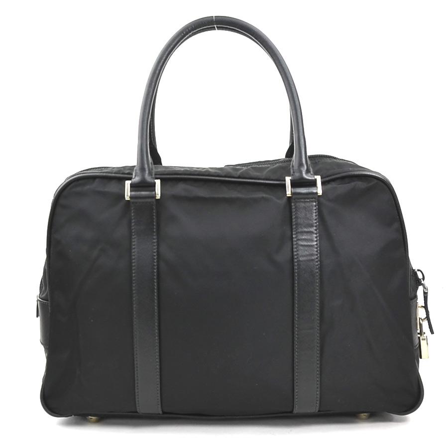 あ*ん様 PRADA プラダ ビジネスバッグ ナイロン レザー 黒 PRADA（プラダ） ハンドバッグ ビジネスバッグ ナイロン/レザー