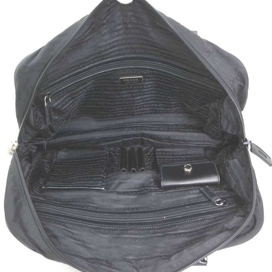【美品】PRADA ナイロン ビジネスバッグ ハンドバッグ トートバッグ 黒色 PRADA（プラダ） PRADAロゴ ナイロン トートバッグ ハンドバッグ ネロ