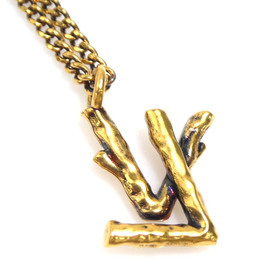 ルイ ヴィトン LOUIS VUITTON ネックレス LVトゥイッグ ペンダント メタル ゴールド