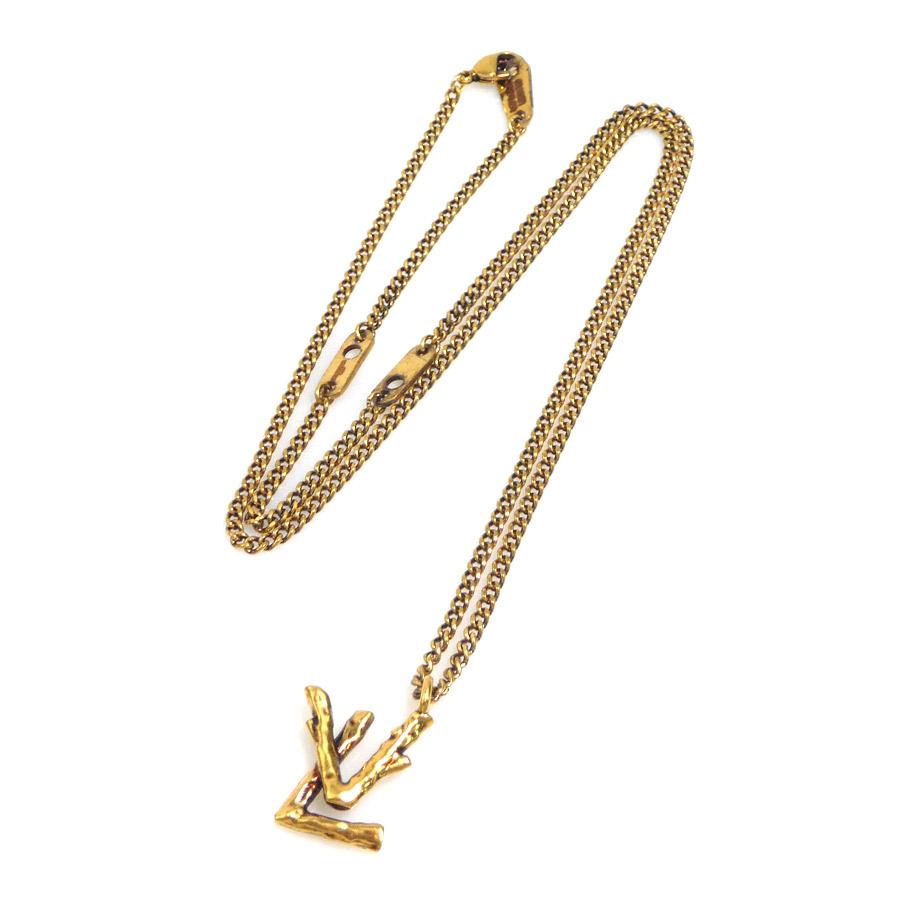 ルイ ヴィトン LOUIS VUITTON ネックレス LVトゥイッグ ペンダント メタル ゴールド