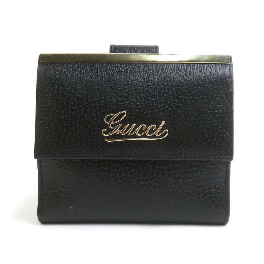 GUCCI（グッチ） 二つ折り財布 レザー ブラック : ブランドバリュー