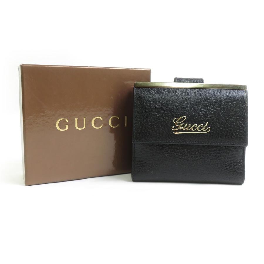 GUCCI（グッチ） 二つ折り財布 レザー ブラック : ブランドバリュー