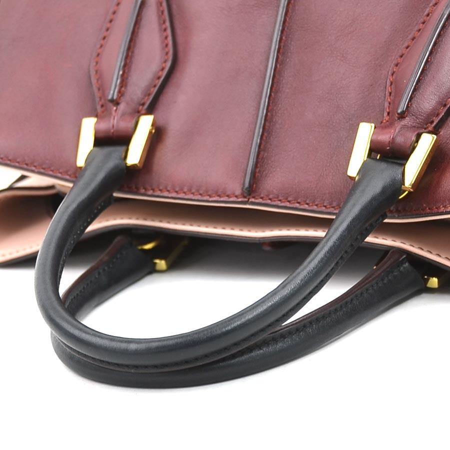 トッズ TOD'S ハンドバッグ ショルダーバッグ レザー ワインレッド