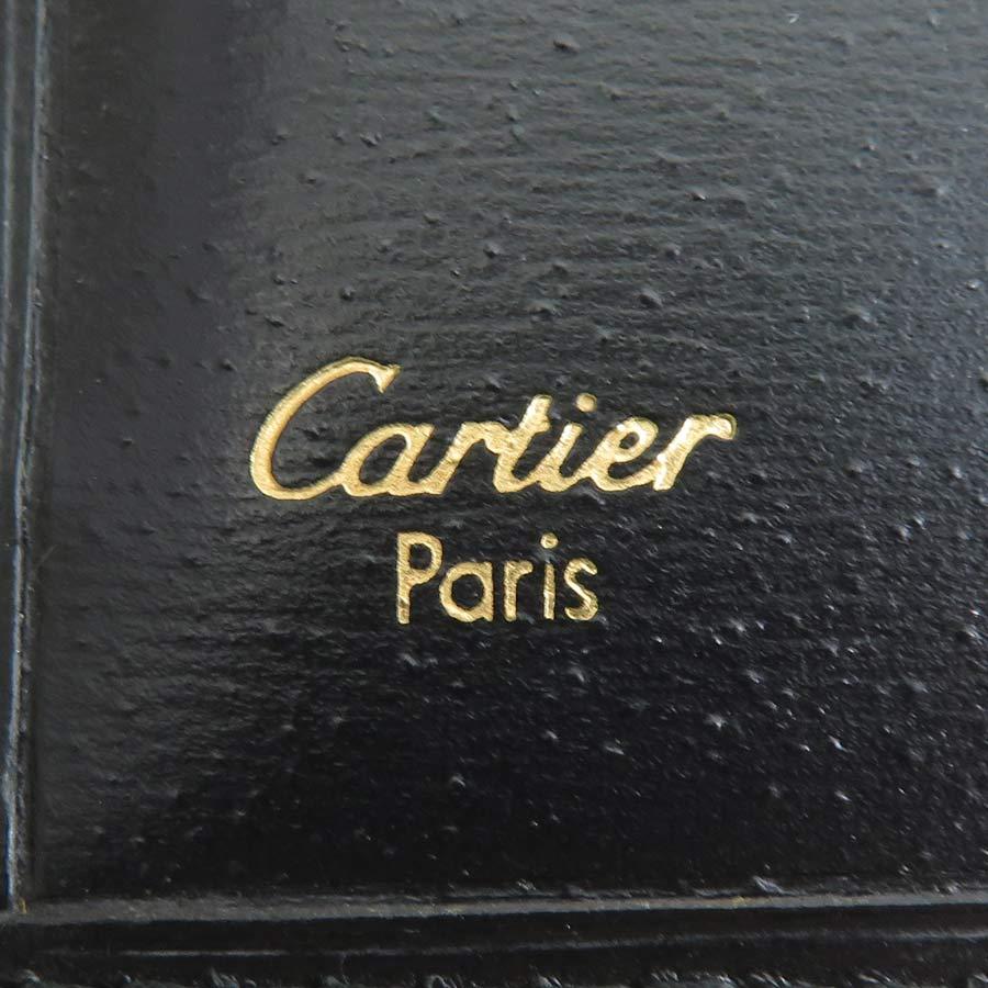 Cartier（カルティエ） 二つ折り長財布 レザー ブラック : ブランド