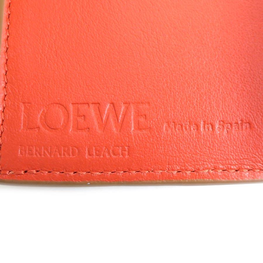LOEWE（ロエベ） 三つ折り財布 フクロウ レザー キャメルブラウン