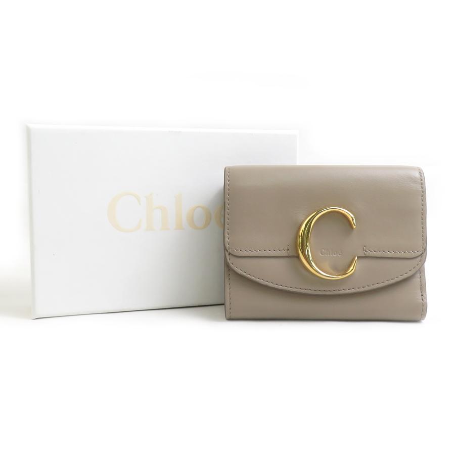 Chloe（クロエ） 二つ折り財布 レザー ベージュ : ブランドバリュー 