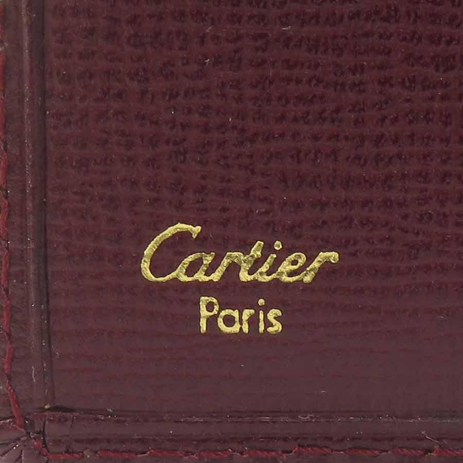 Cartier（カルティエ） 二つ折り財布 マストライン レザー ボルドー