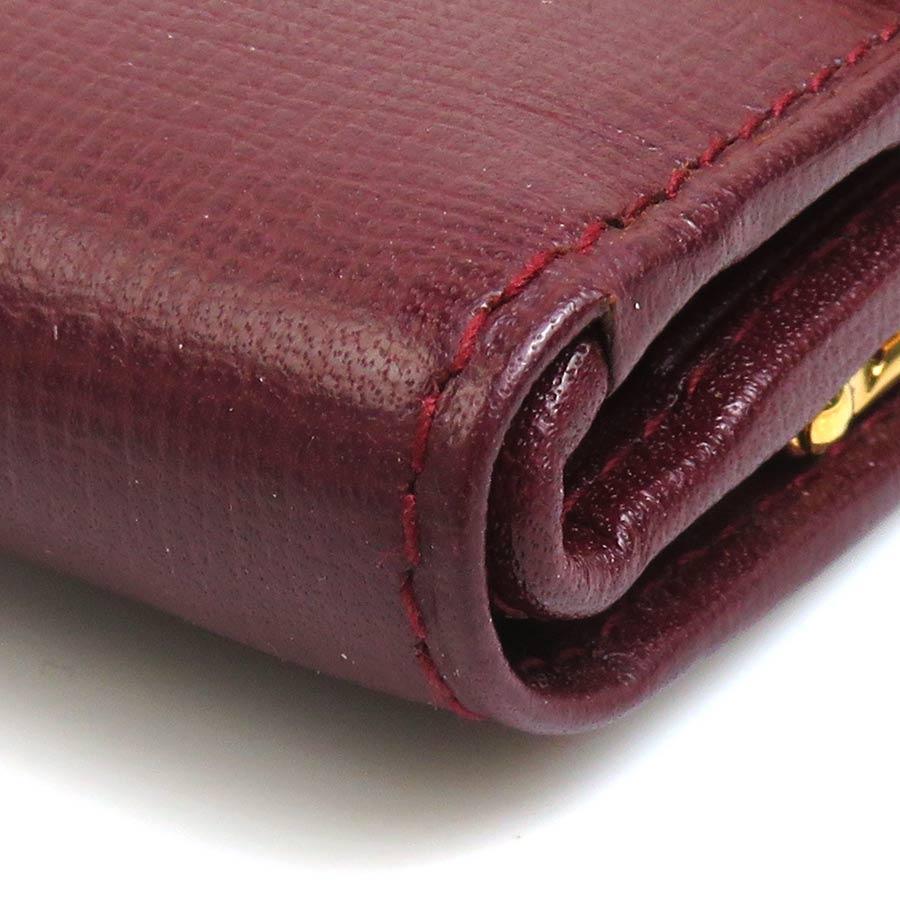 Cartier（カルティエ） 二つ折り財布 マストライン レザー ボルドー
