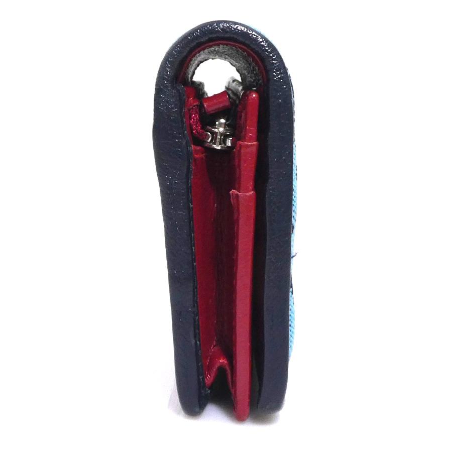 GUCCI（グッチ） 二つ折り財布 GGキャンバス ブルー/ピンク : ブランド