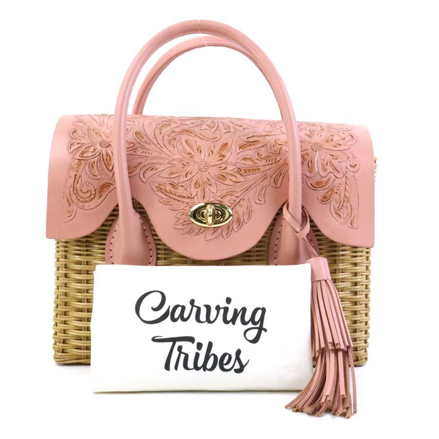 Carving Tribes カービング トライブス ハンドバッグ カゴバッグ 