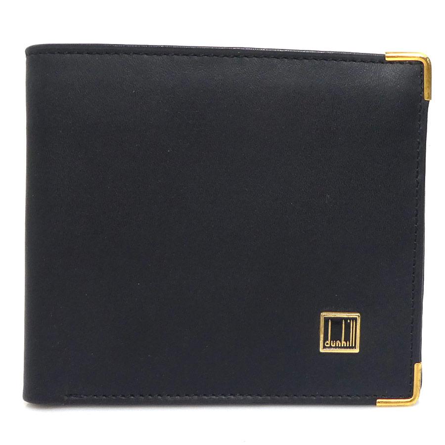 dunhill（ダンヒル） 二つ折り財布 レザー ブラック : ブランド