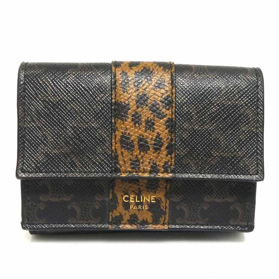 CELINE（セリーヌ） 三つ折り財布 トリオンフ PVCコーティング