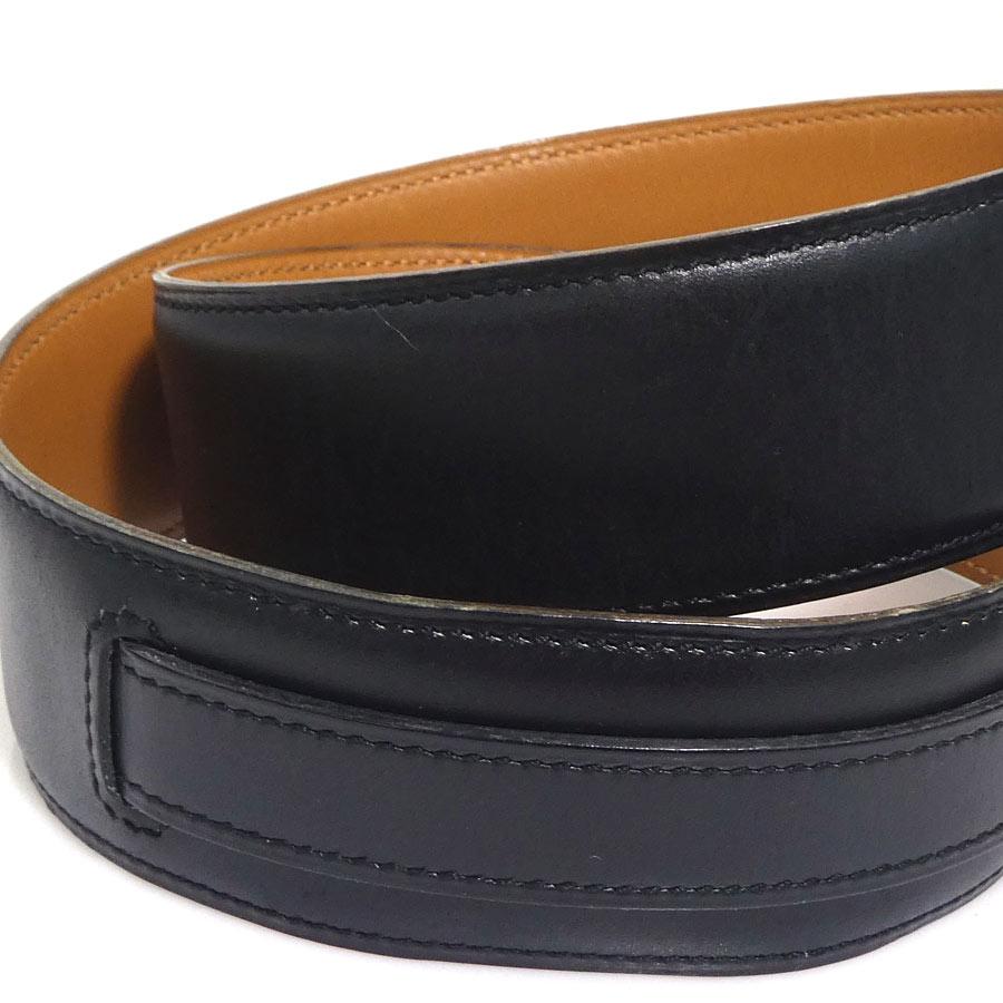 HERMES エルメス　ケリー　ベルト　正規品　美品　調節可能　ブラック HERMES（エルメス） ベルト ケリーベルト ボックスカーフ ブラック