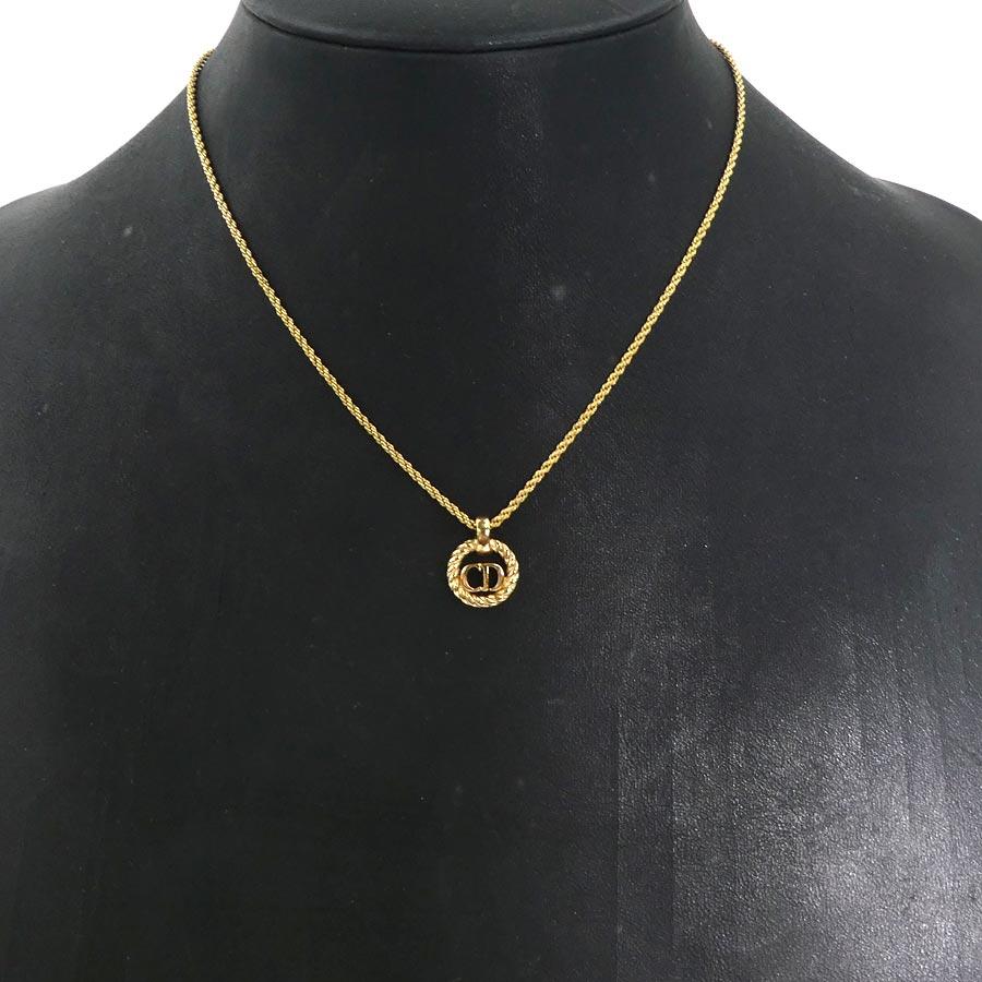 クリスチャンディオール Christian Dior ネックレス メタル ゴールド