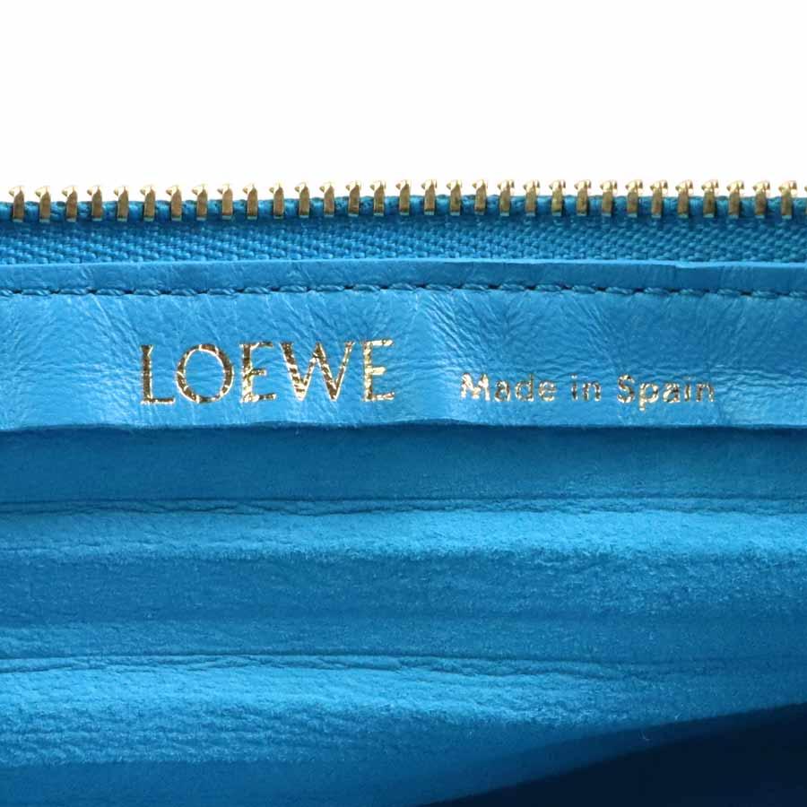 LOEWE（ロエベ） ショルダーバッグ ブレスレット ポーチ レザー ブルー