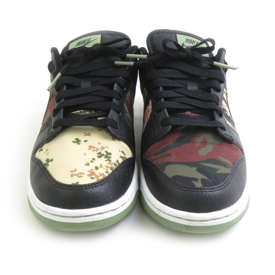 NIKE ナイキ スニーカー DUNK LOW SE BLACK MULTI CAMO キャンバス