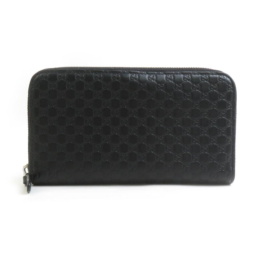 GUCCI（グッチ） ラウンドファスナー長財布 レザー ブラック