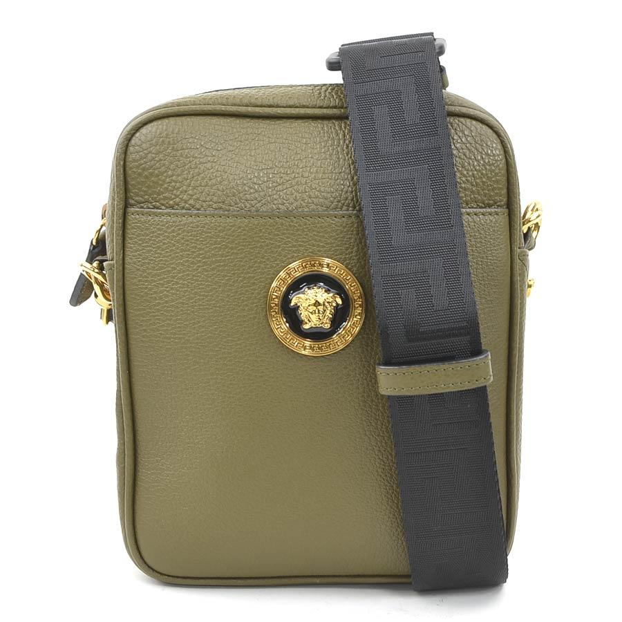 ヴェルサーチ VERSACE ショルダーバッグ レザー カーキ : ブランド