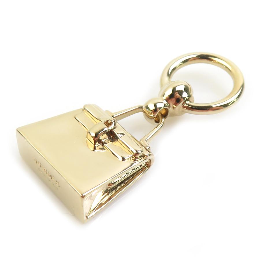 HERMES エルメス スカーフリング ケリー レザー ゴールドカラー レッド HERMES（エルメス） スカーフリング ツイリーリング ケリー メタル