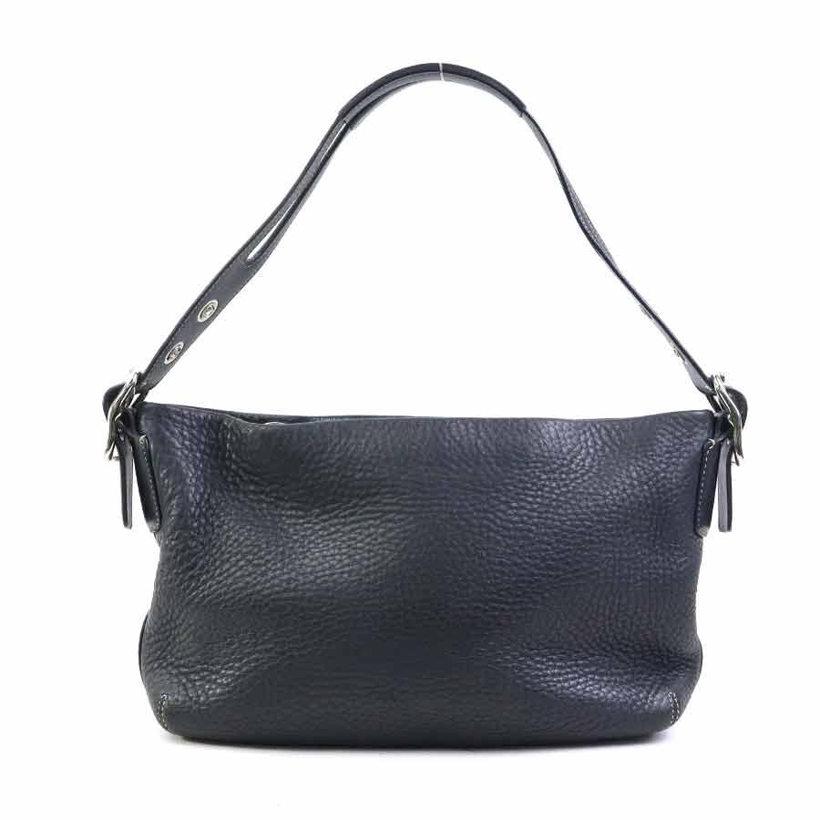 COACH ブラックレザー ハンドバッグ COACH（コーチ） ハンドバッグ レザー ブラック : ブランドバリュー