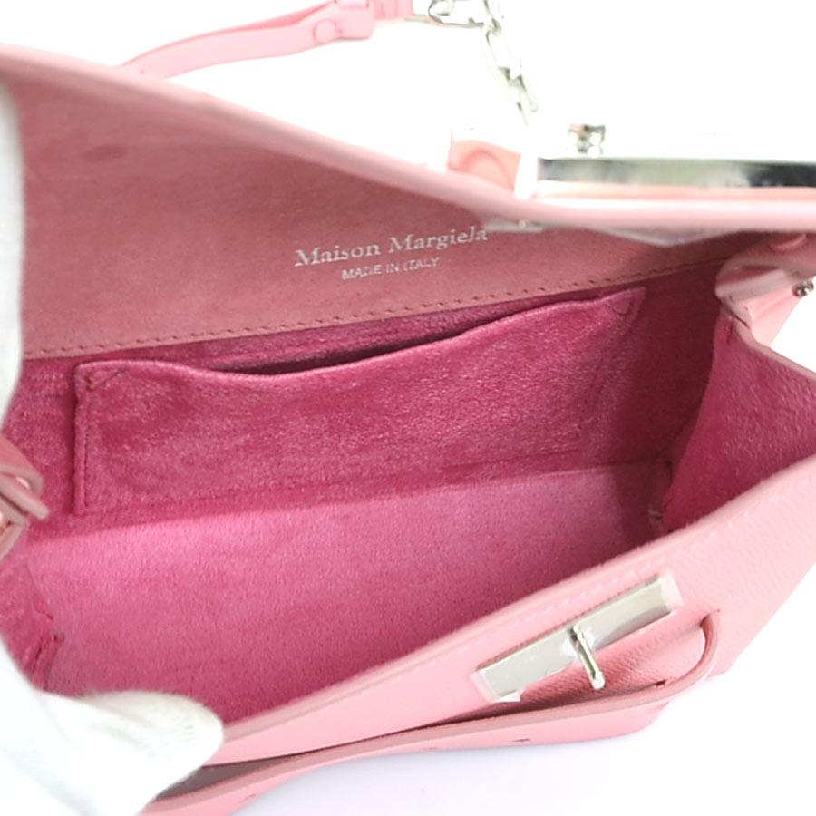 Maison Margiela ピンク赤 レザー クラッチバッグ　変形 メゾンマルジェラ Maison Margiela ショルダーバッグ スナッチト