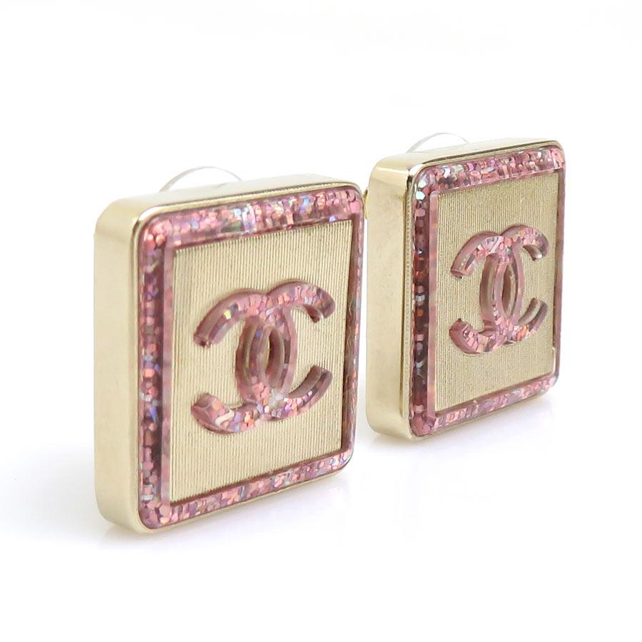 CHANEL（シャネル） ピアス メタル ゴールド/ピンク : ブランド