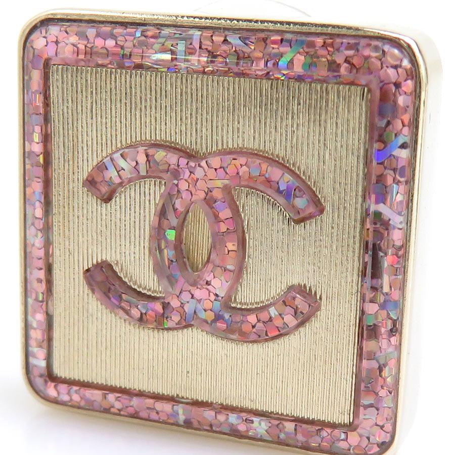 CHANEL（シャネル） ピアス メタル ゴールド/ピンク : ブランド
