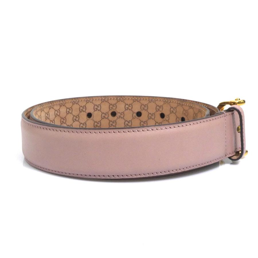 GUCCI　グッチ　ベルト　ピンク GUCCI（グッチ） ベルト レザー ダスティピンク : ブランドバリュー