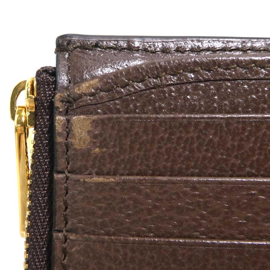 GUCCI（グッチ） 二つ折り財布 GGスプリームキャンバス ブラウン
