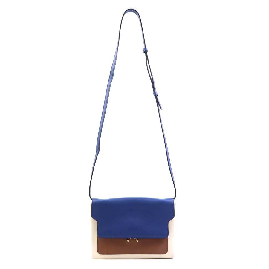 新品 マルニ バッグ ショルダーバッグ ブルー　MARNI MARKET MARNI（マルニ） ショルダーバッグ ブルー/ブラウン/アイボリー
