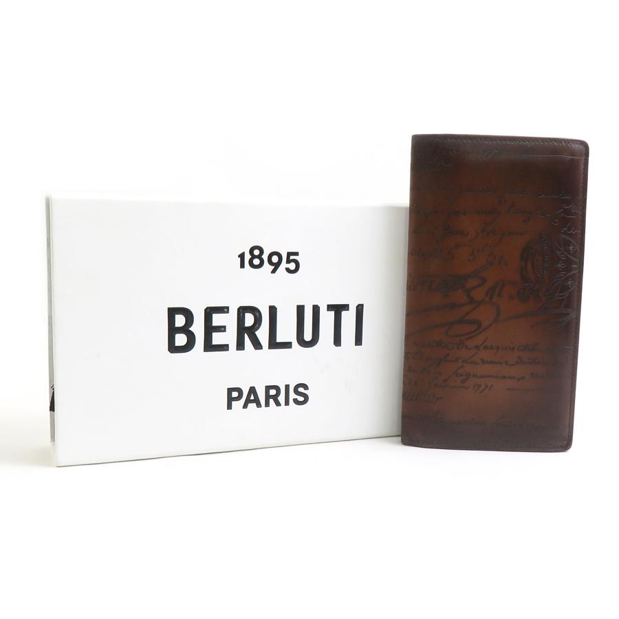 ベルルッティ Berluti 二つ折り長財布 イタウバ カリグラフィ レザー