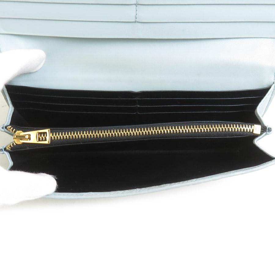 LOEWE（ロエベ） 二つ折り長財布 アナグラム レザー ライトブルー