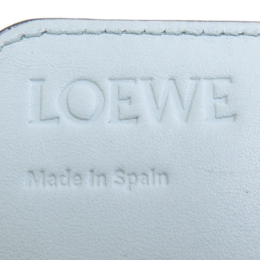 LOEWE（ロエベ） 二つ折り長財布 アナグラム レザー ライトブルー