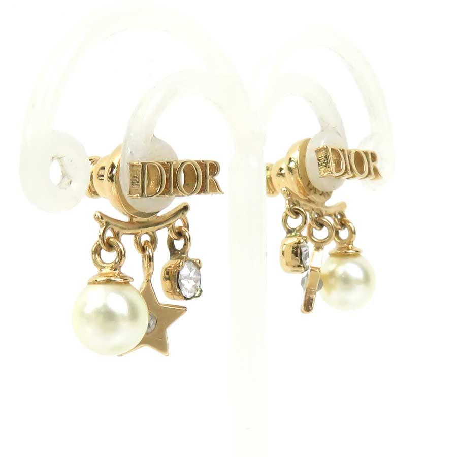 クリスチャンディオール Christian Dior ピアス メタル ゴールド