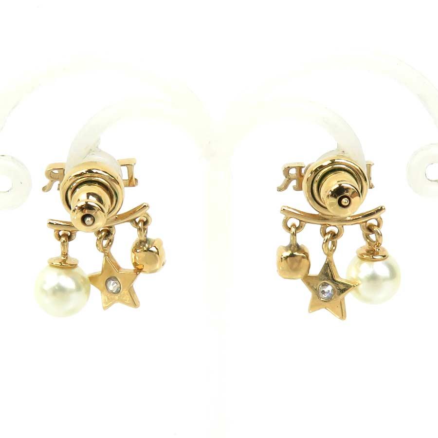 クリスチャンディオール Christian Dior ピアス メタル ゴールド