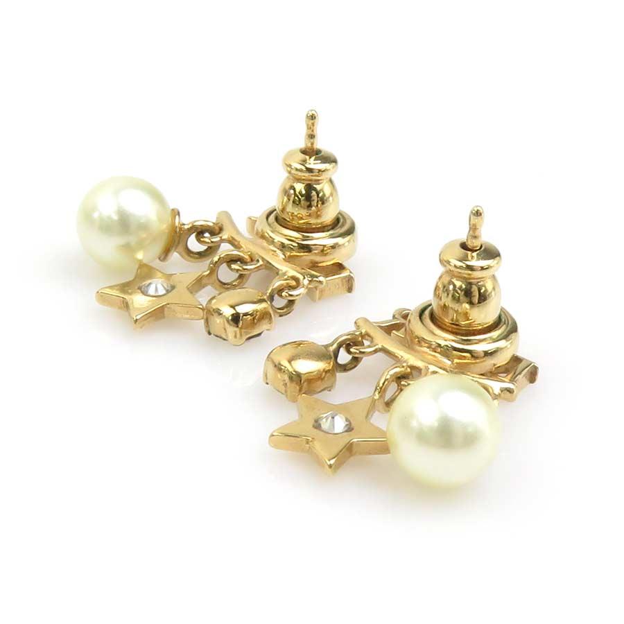 クリスチャンディオール Christian Dior ピアス メタル ゴールド