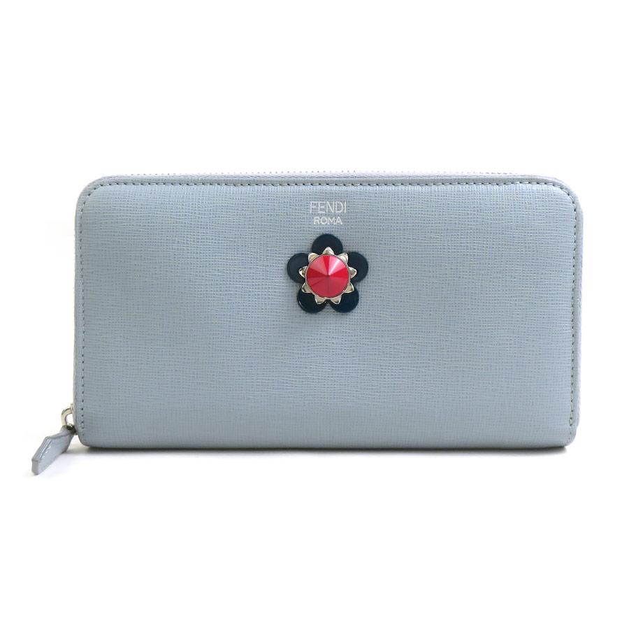 ⭐︎FENDI フェンディ⭐︎ 長財布　ラウンドファスナー グレー FENDI（フェンディ） ラウンドファスナー長財布 レザー ライトグレー