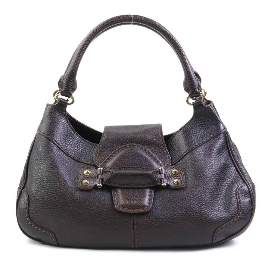 トッズ TOD'S ハンドバッグ レザー ブラウン : ブランドバリュー