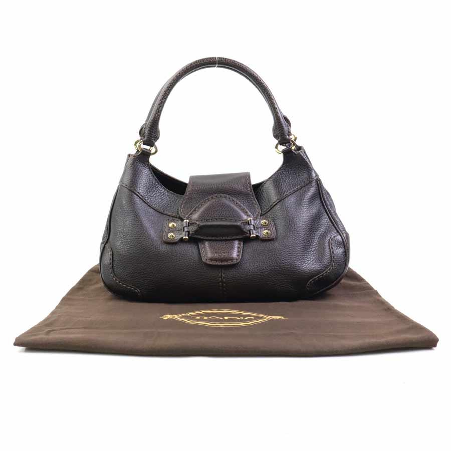 トッズ TOD'S ハンドバッグ レザー ブラウン : ブランドバリュー