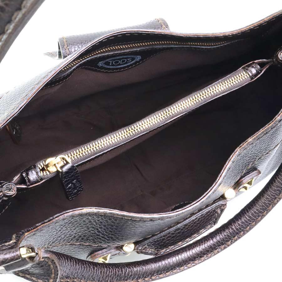 トッズ TOD'S ハンドバッグ レザー ブラウン : ブランドバリュー