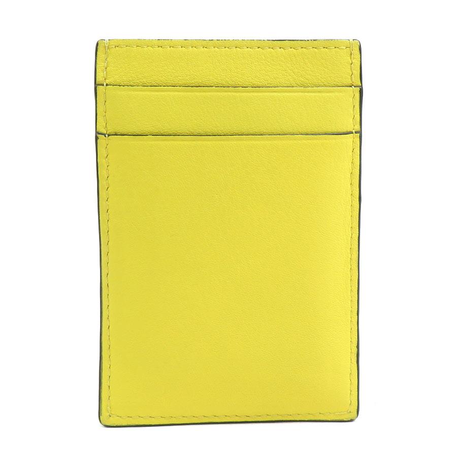 LOEWE（ロエベ） カードケース レザー イエロー : ブランドバリュー