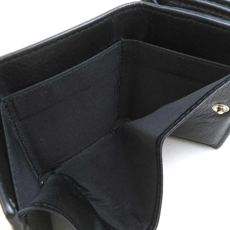 BALENCIAGA（バレンシアガ） 三つ折り財布 レザー ブラック : ブランド