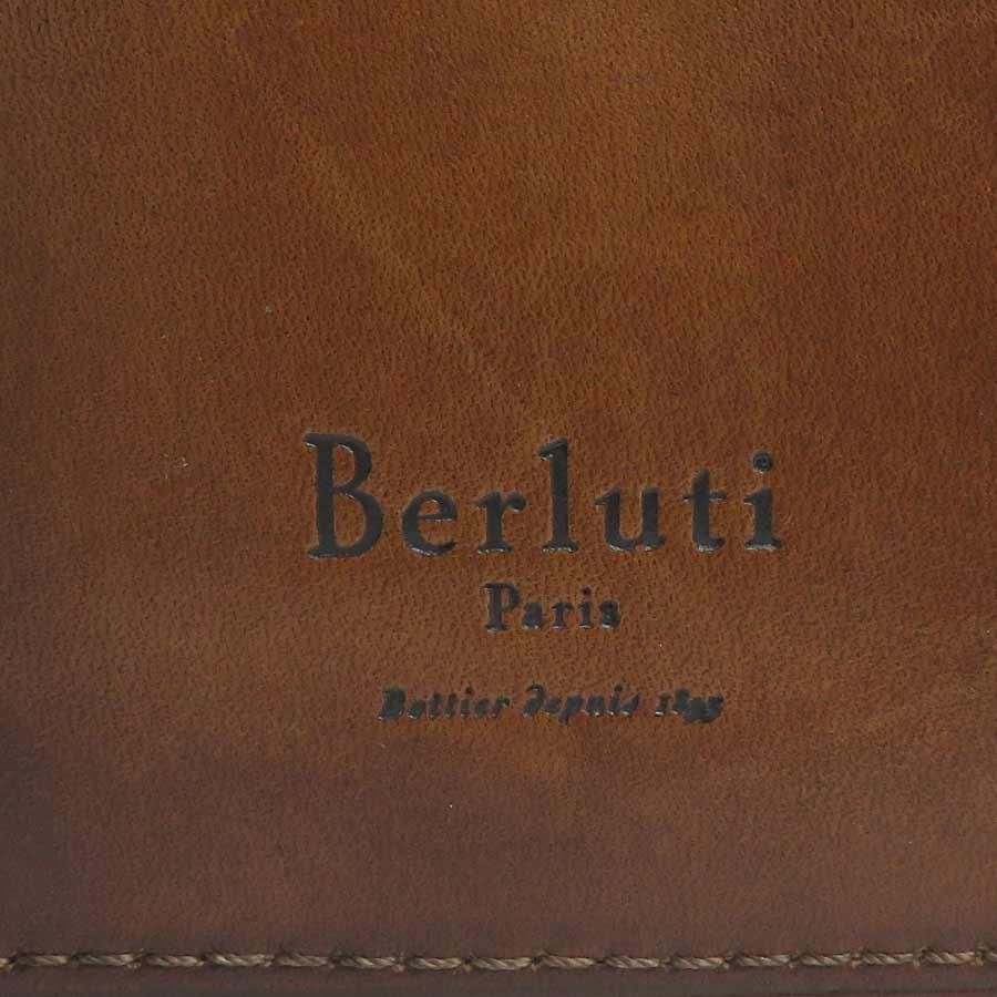 ベルルッティ Berluti 二つ折り長財布 レザー ブラウン : ブランド