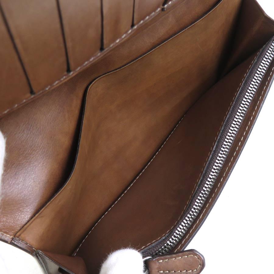 ベルルッティ Berluti 二つ折り長財布 レザー ブラウン : ブランド