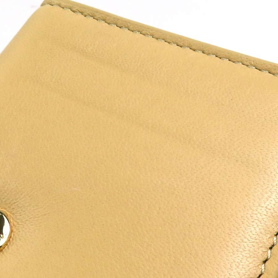 LOEWE（ロエベ） 三つ折り財布 アナグラム レザー イエローベージュ