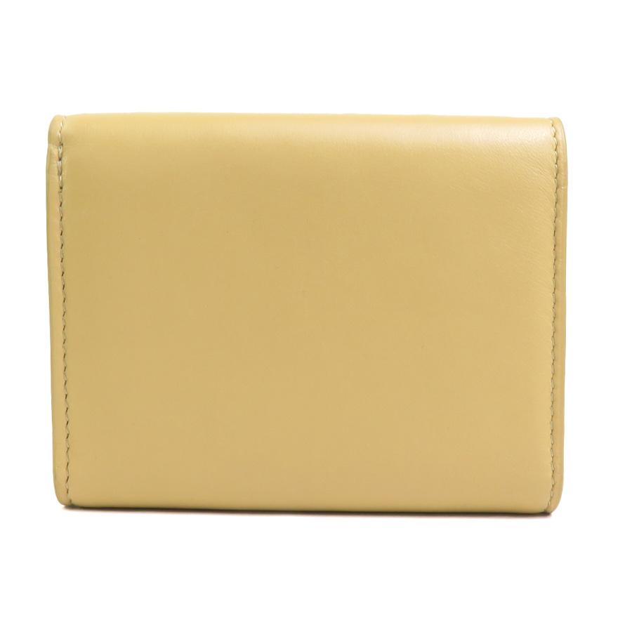 LOEWE（ロエベ） 三つ折り財布 アナグラム レザー イエローベージュ