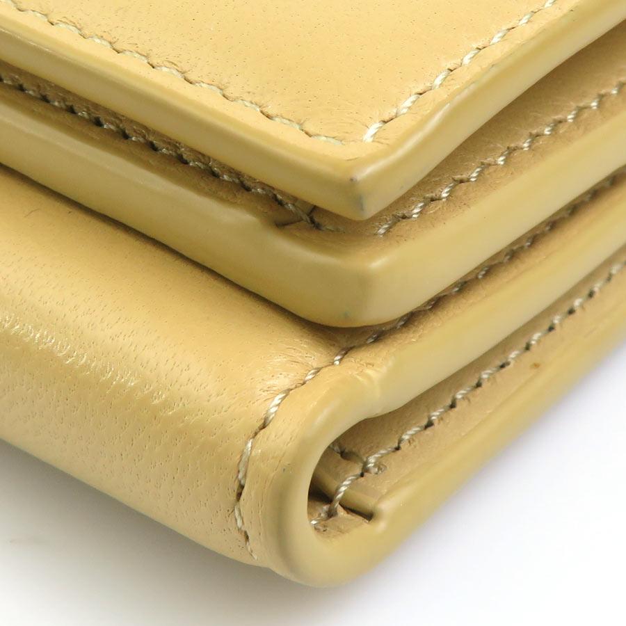 LOEWE（ロエベ） 三つ折り財布 アナグラム レザー イエローベージュ