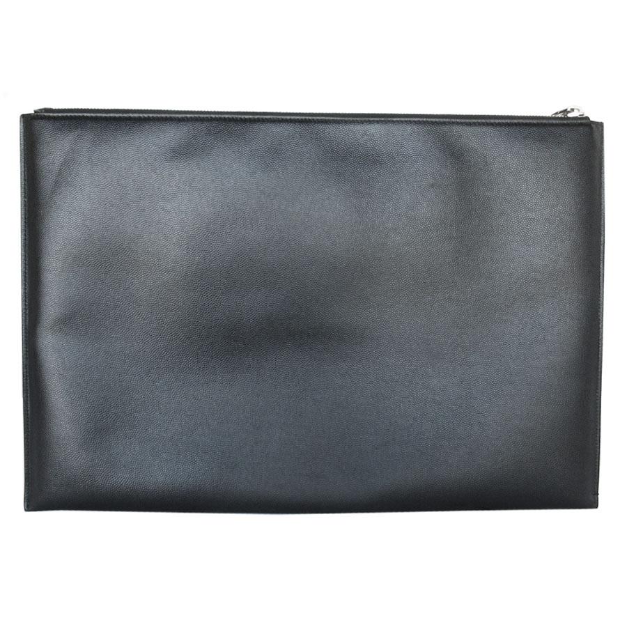 Saint Laurent ブラック クラッチバッグ サンローラン SAINT LAURENT クラッチバッグ レザー ブラック